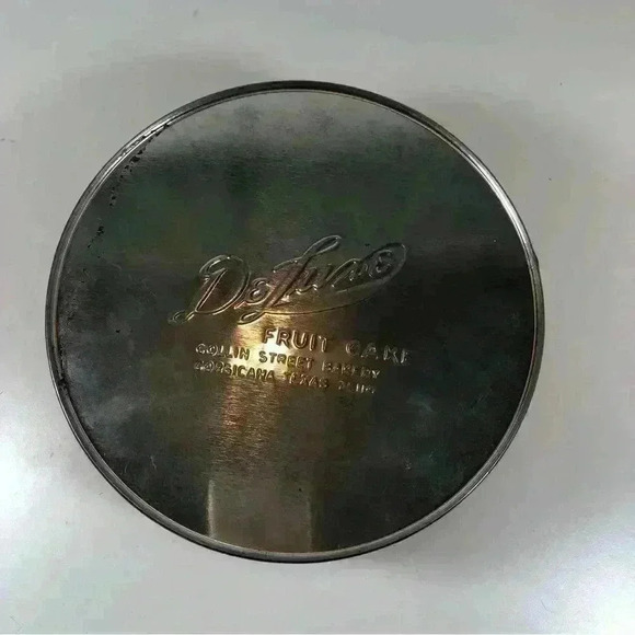 Vintage western Christmas  Deluxe Fruit Cake tin from Collin Street Bakery - Picture 8 of 9